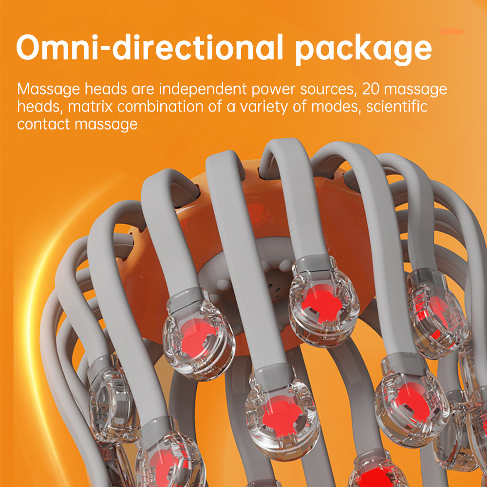 Red Light Octopus Scalp Massager Pro — Multi-Head Vibration & Sound Therapy — product photo 2