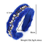 Rhinestone Plush Headband — Sparkle Hair Hoop Accessory — product photo 3