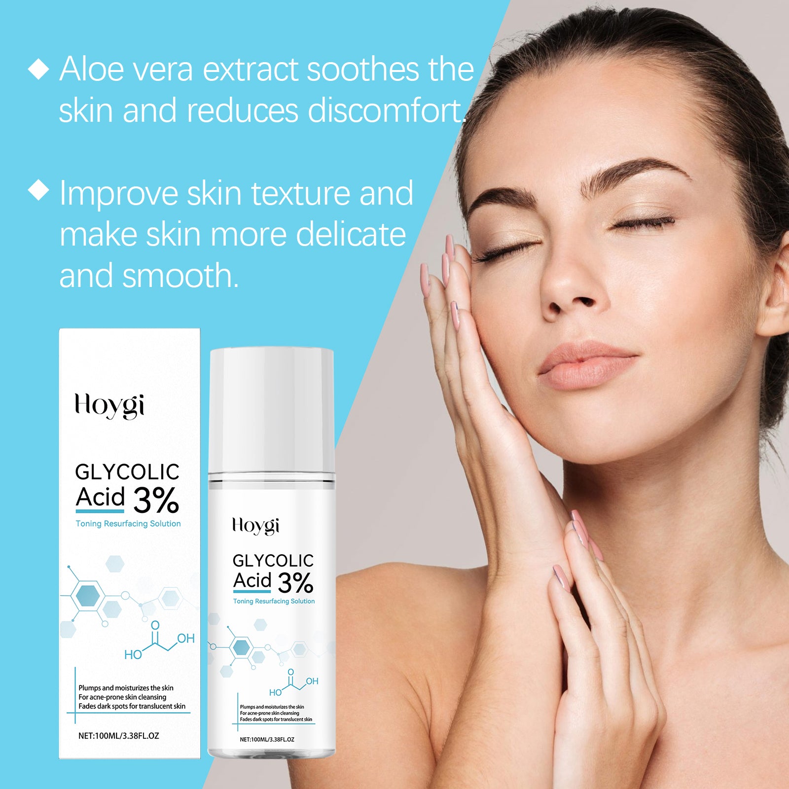 Hoygi Facial Exfoliating Essence — Gentle Brightening Resurfacing Care — product photo 2