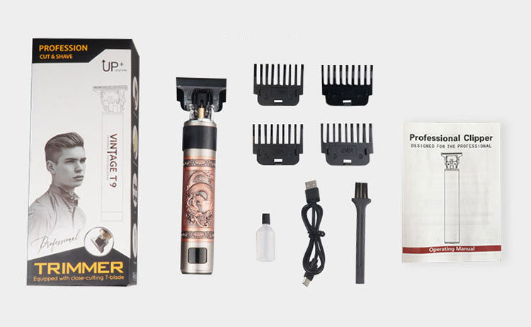 T9 Pro Digital Hair Clipper — Copper Carved Trimmer with LED Display — product photo 8