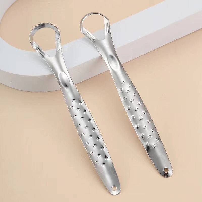 Stainless Steel Tongue Scraper — Fresh-Breath Oral Care Cleaning Tool — product photo 3