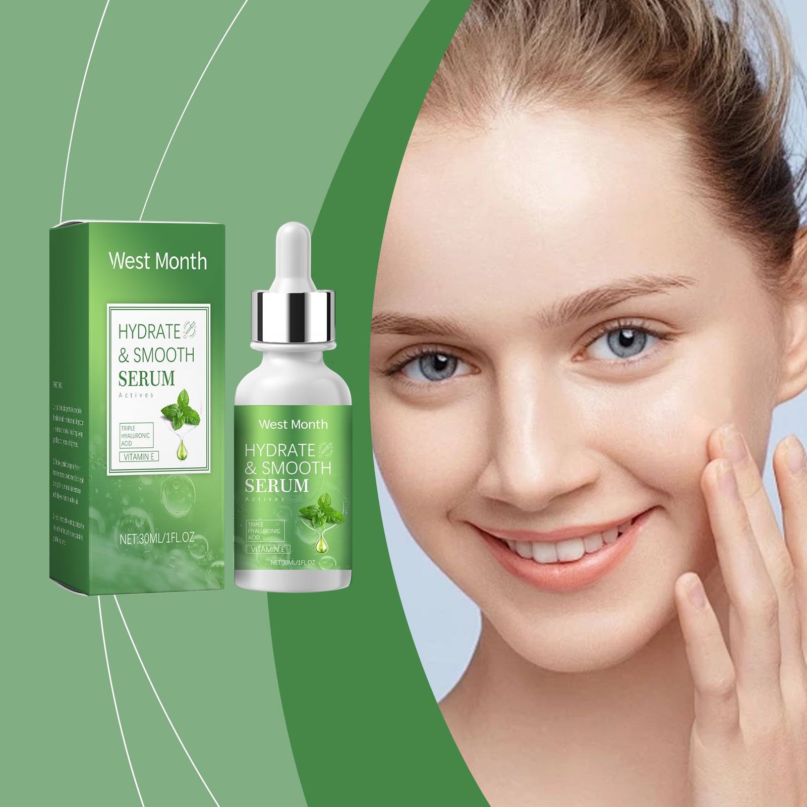 Hyaluronic Acid Brightening Serum — Hydrating Firming Face Skincare — product photo 3