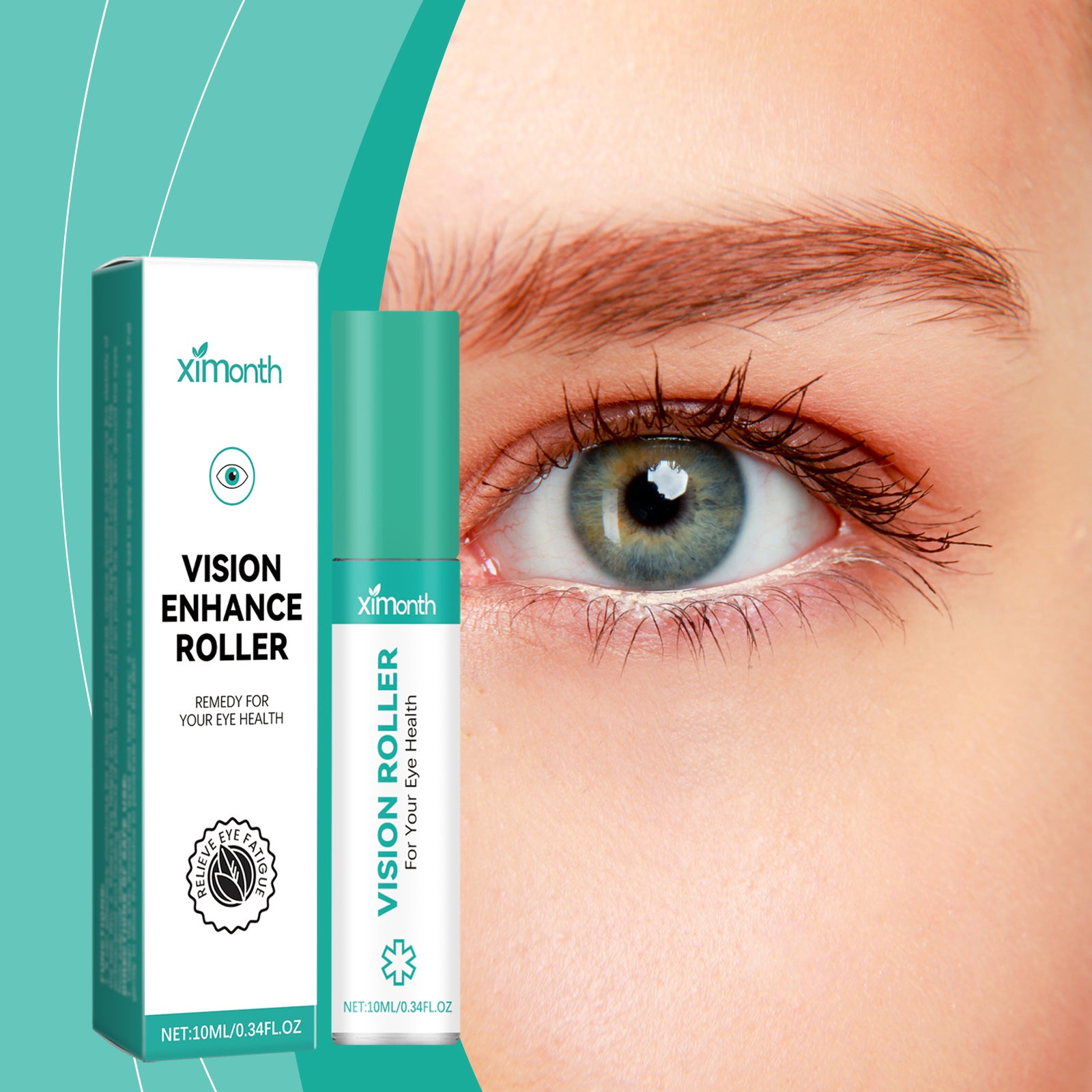 Under-Eye Massage Roller — Cooling De-Puffing Eye Care Beauty Tool — product photo 1