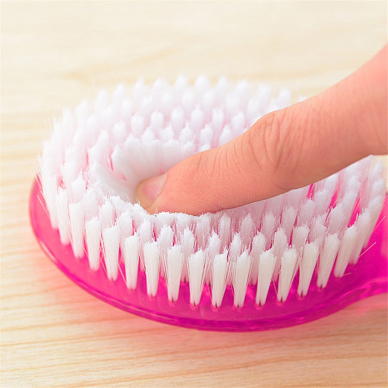 Long-Handle Body Bath Brush — Exfoliating Back Scrubber & Shower Massager