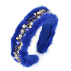 Rhinestone Plush Headband — Sparkle Hair Hoop Accessory — product photo 2