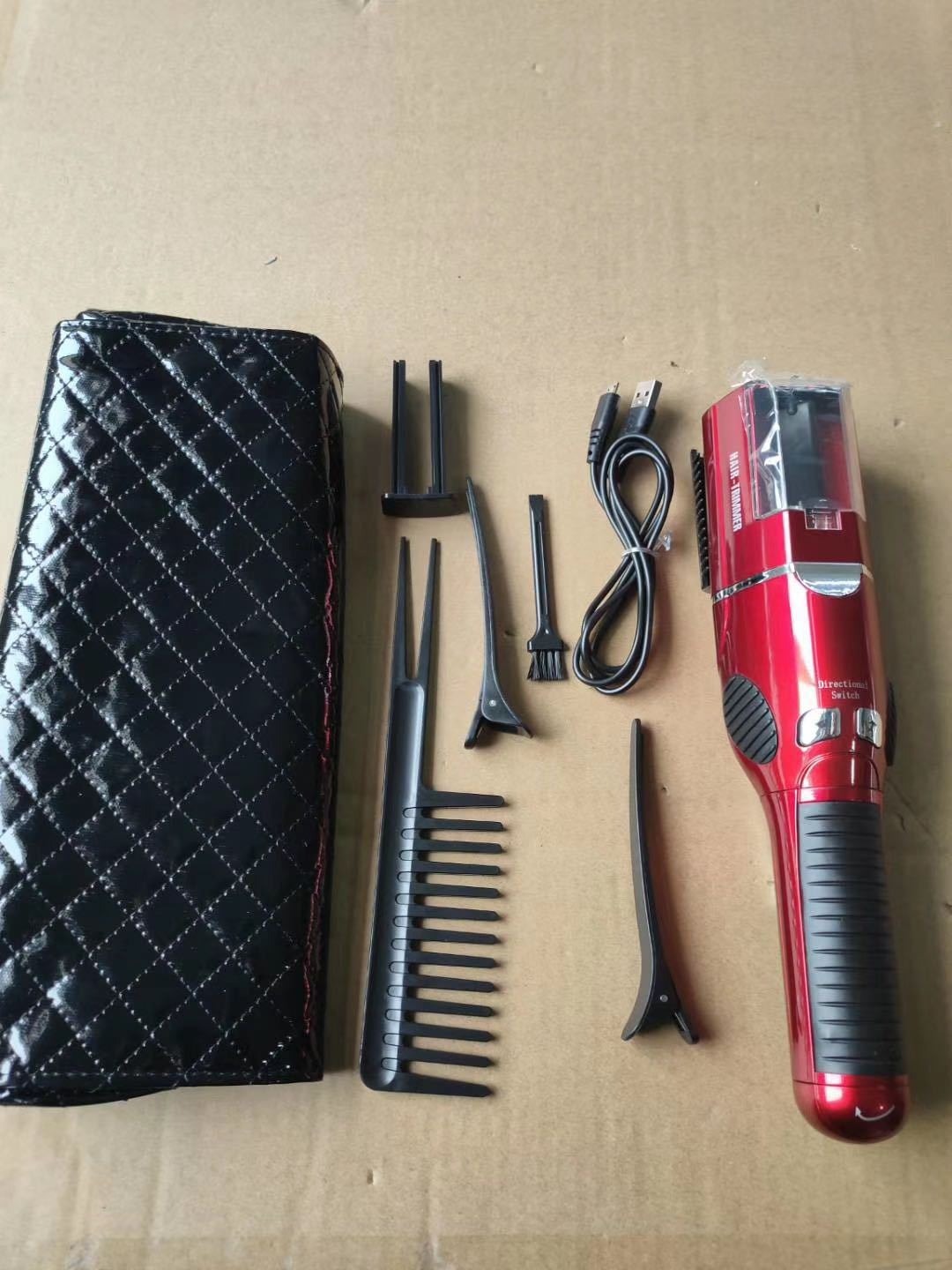 Premium Auto Hair Clipper — Leather-Boxed Cordless Home Cutting Kit — product photo 7