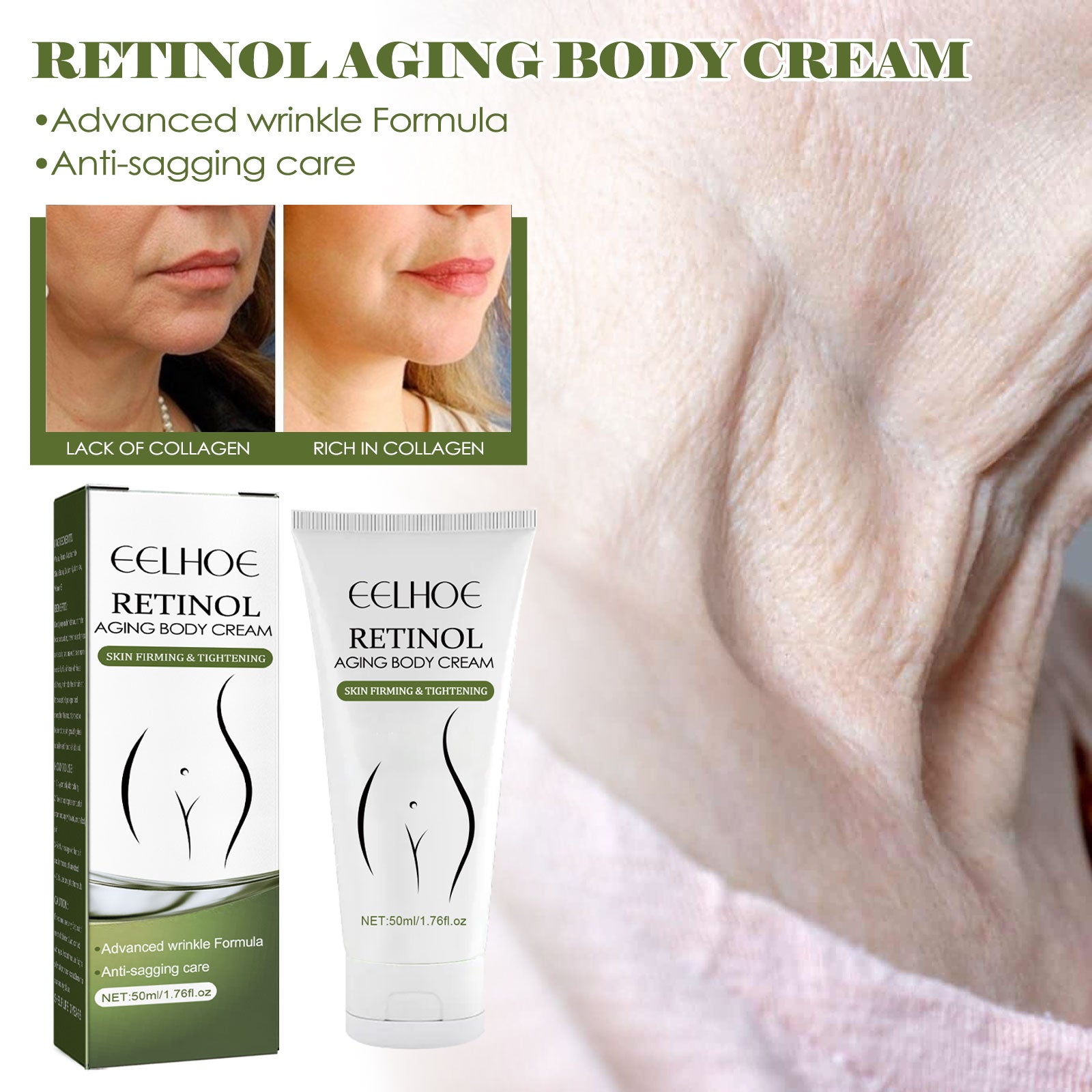 EELHOE Retinol Body Cream — Toning & Smoothing Brightening Body Care — product photo 2