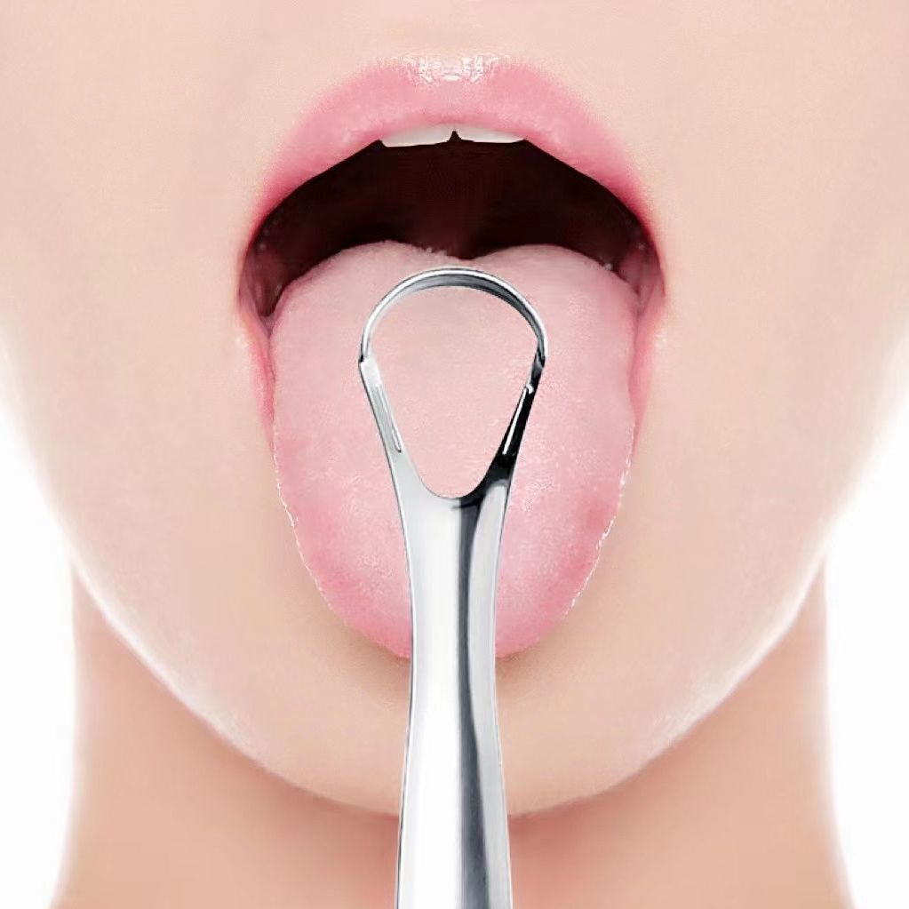 Stainless Steel Tongue Scraper — Fresh-Breath Oral Care Cleaning Tool — product photo 4