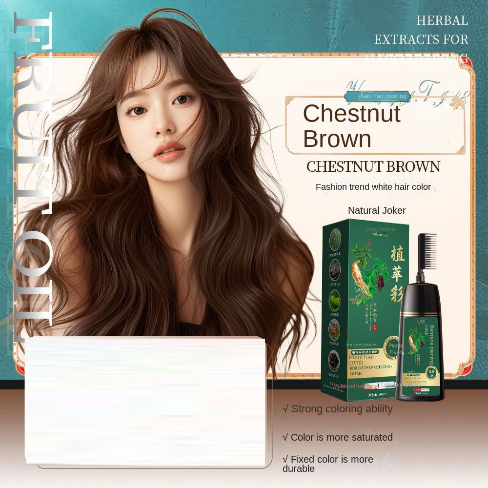 Plant-Based Hair Dye Comb — Grey Coverage Color Applicator Hair Care — product photo 2