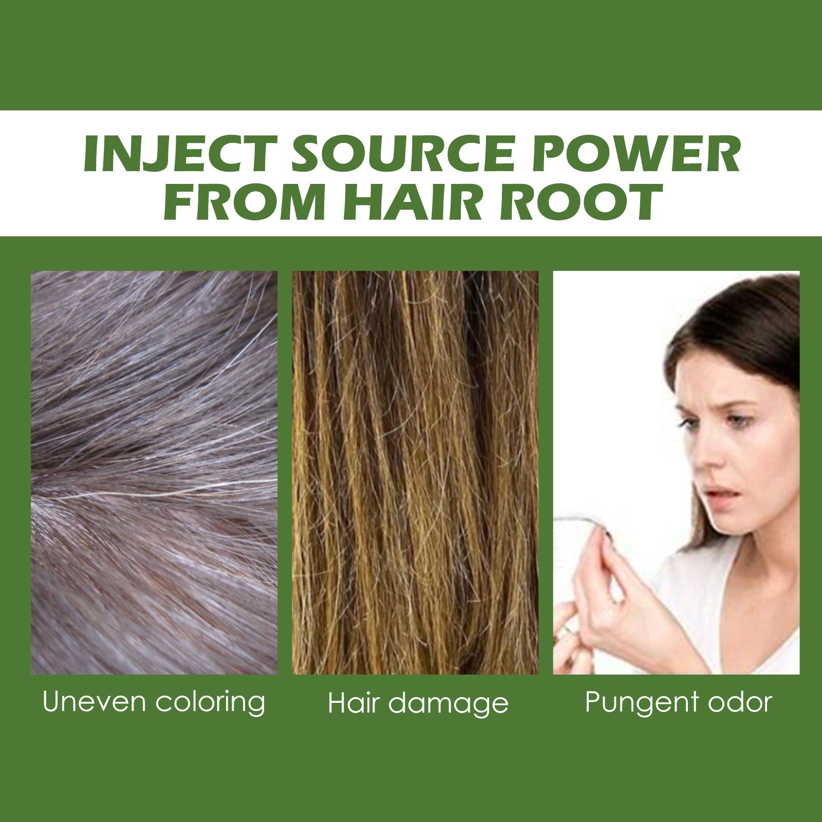 EELHOE Plant Bubble Hair Colour Shampoo — Natural Black, Gentle Formula — product photo 3