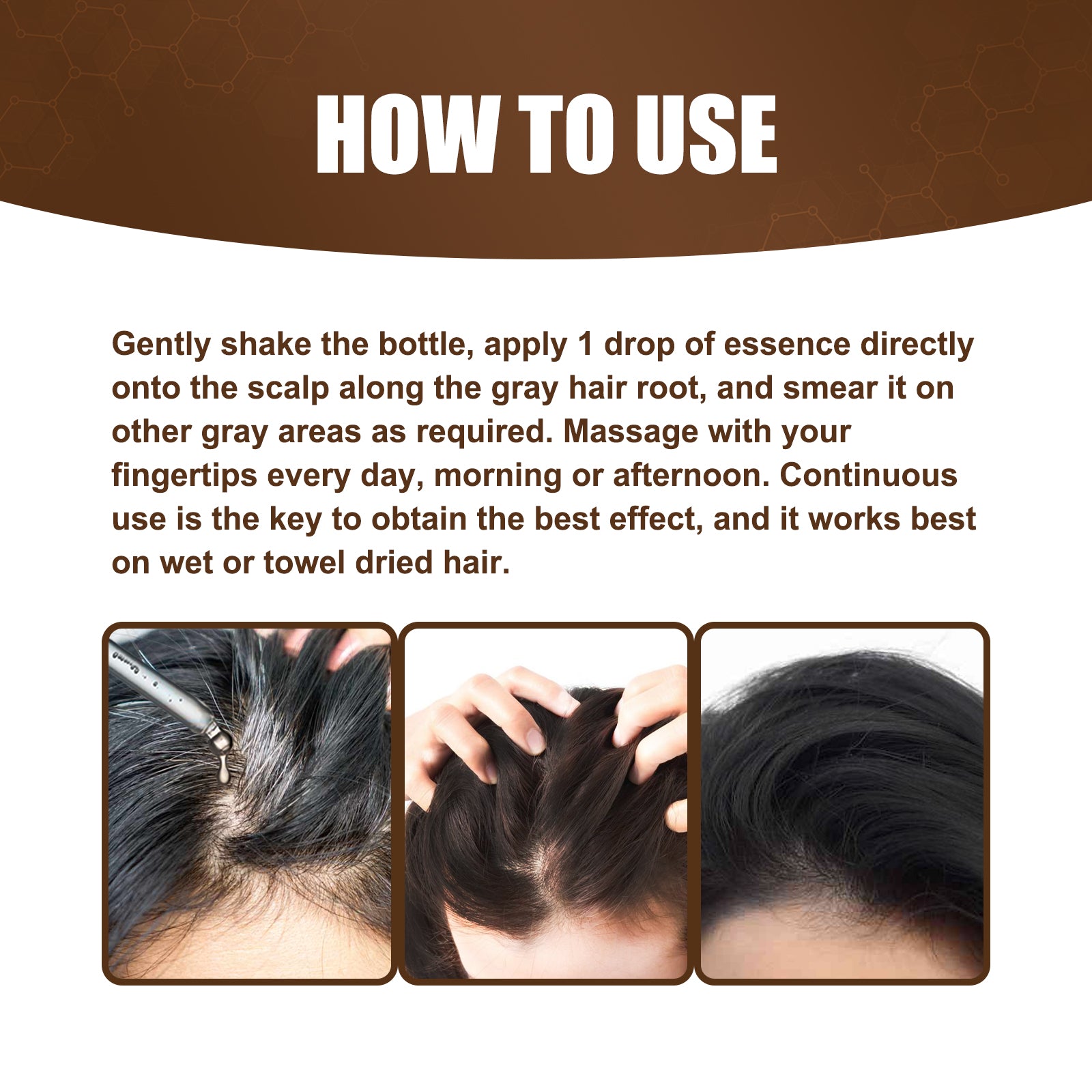 Black Hair Restore Essence — Scalp Massage Lotion for Rich, Dark Hair (30/60ml) — product photo 5