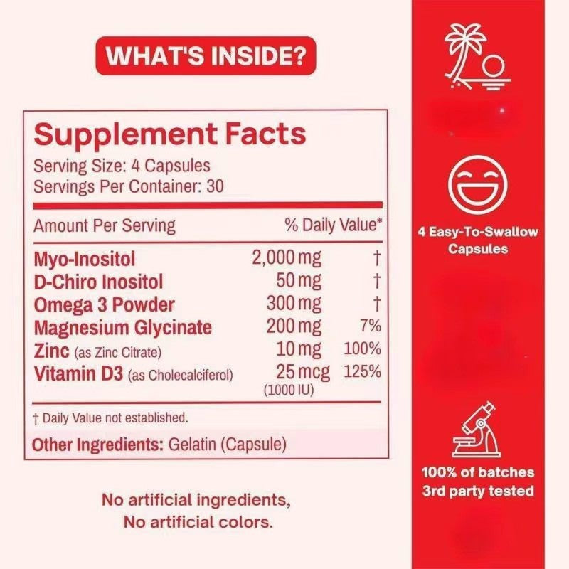 Myo-Inositol Complex Capsules — Women's Cycle & Balance Support (120ct) — product photo 4