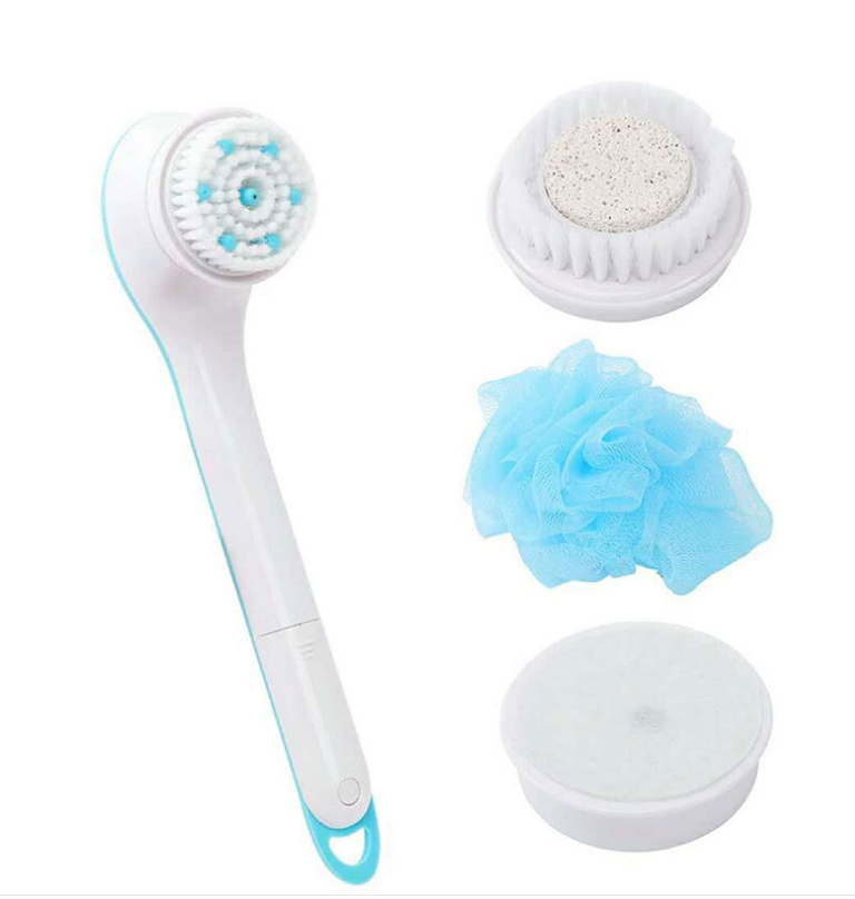 Electric Body Bath Brush — Rotating Exfoliating Back Scrubber & Massager