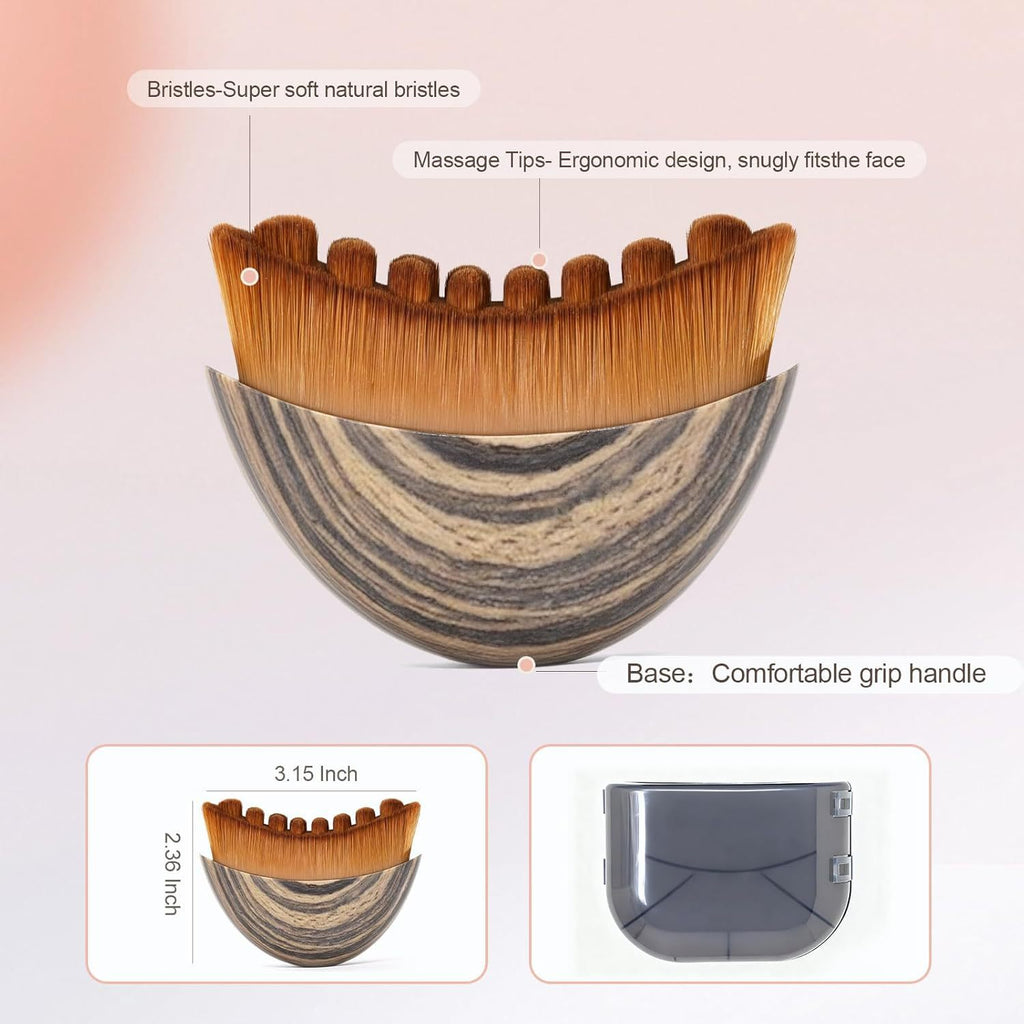 Sculpting Contour Facial Brush — Soft Silicone Face & Neck Beauty Tool — product photo 2