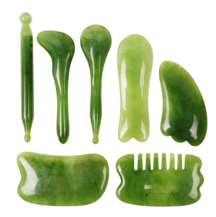 Natural Jade Roller & Gua Sha Set — Real Stone Facial Massage Beauty Tool — product photo 7