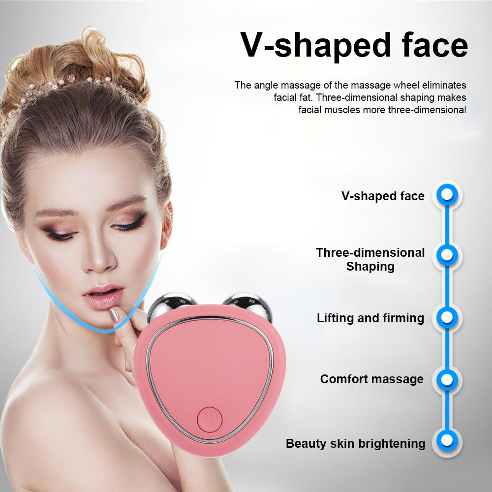 3D Microcurrent Roller Massager — Compact Face & Body Toning Tool — product photo 1
