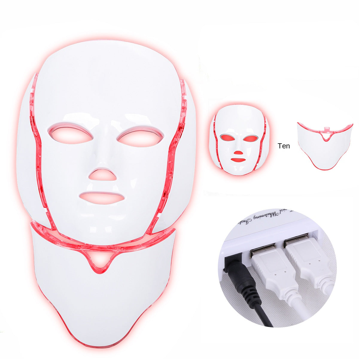 LED Photon Face & Neck Device — Light Therapy Brightening Beauty Device — product photo 2