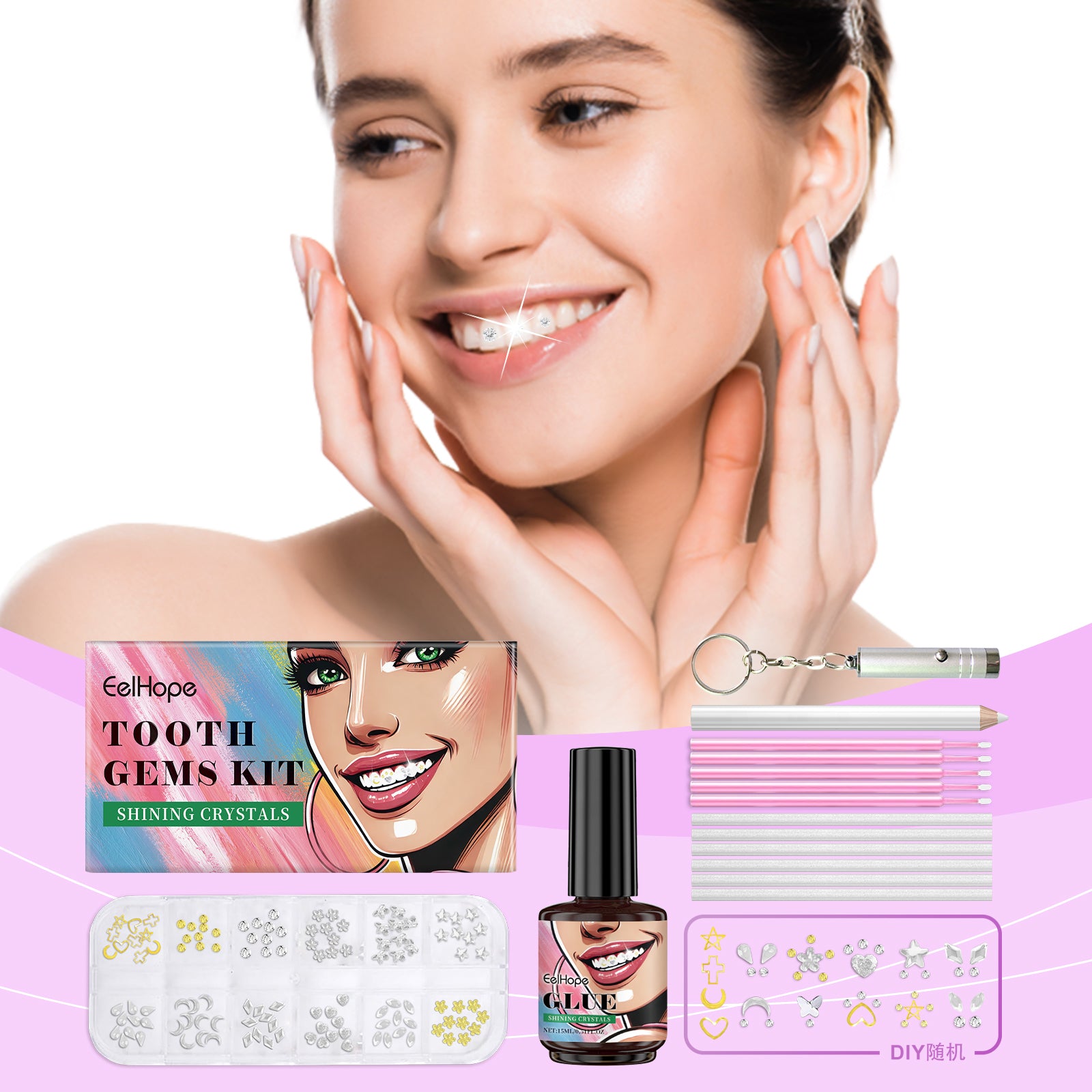 Tooth Gem Kit — Sparkle Smile Crystal Set for Dental Styling — product photo 3