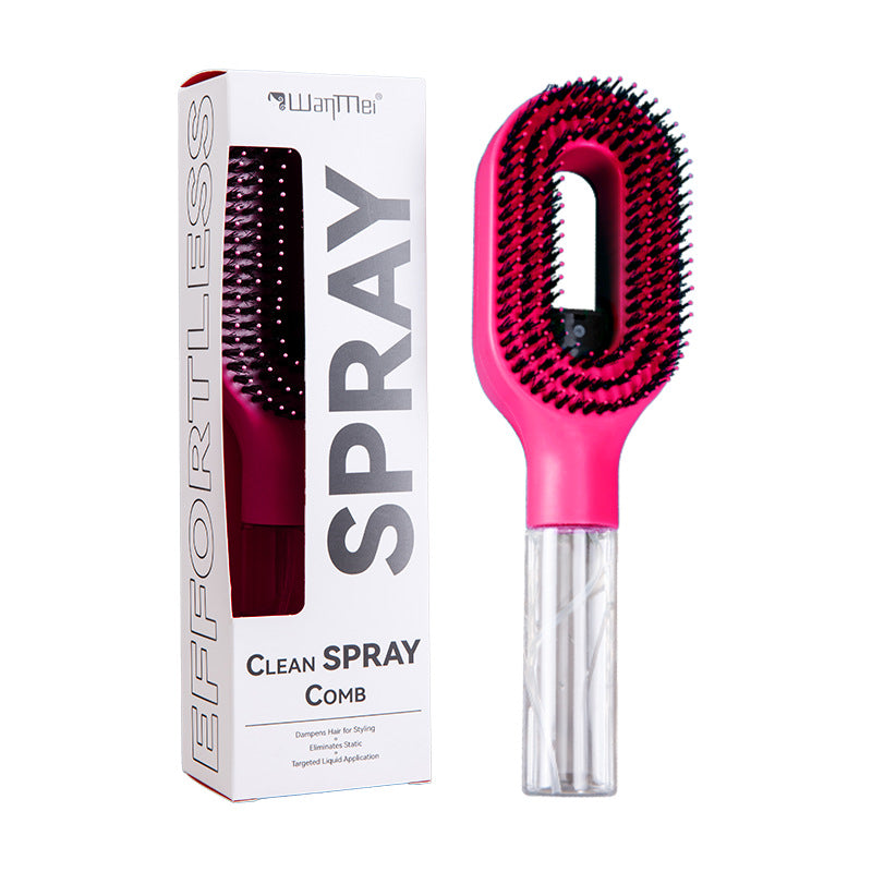 Mist Spray Detangling Comb — Refillable Water Spray Hair Styling Tool — product photo 6