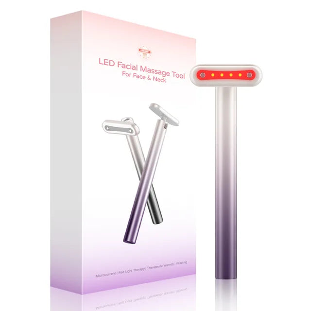 4-in-1 Microcurrent Facial Wand — Red Light, Warmth & Massage Sculpting Device — product photo 8