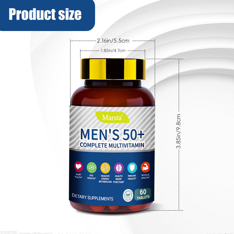 Men's 50+ Complete Multivitamin — Daily Vitality Tablets (60ct) — product photo 2