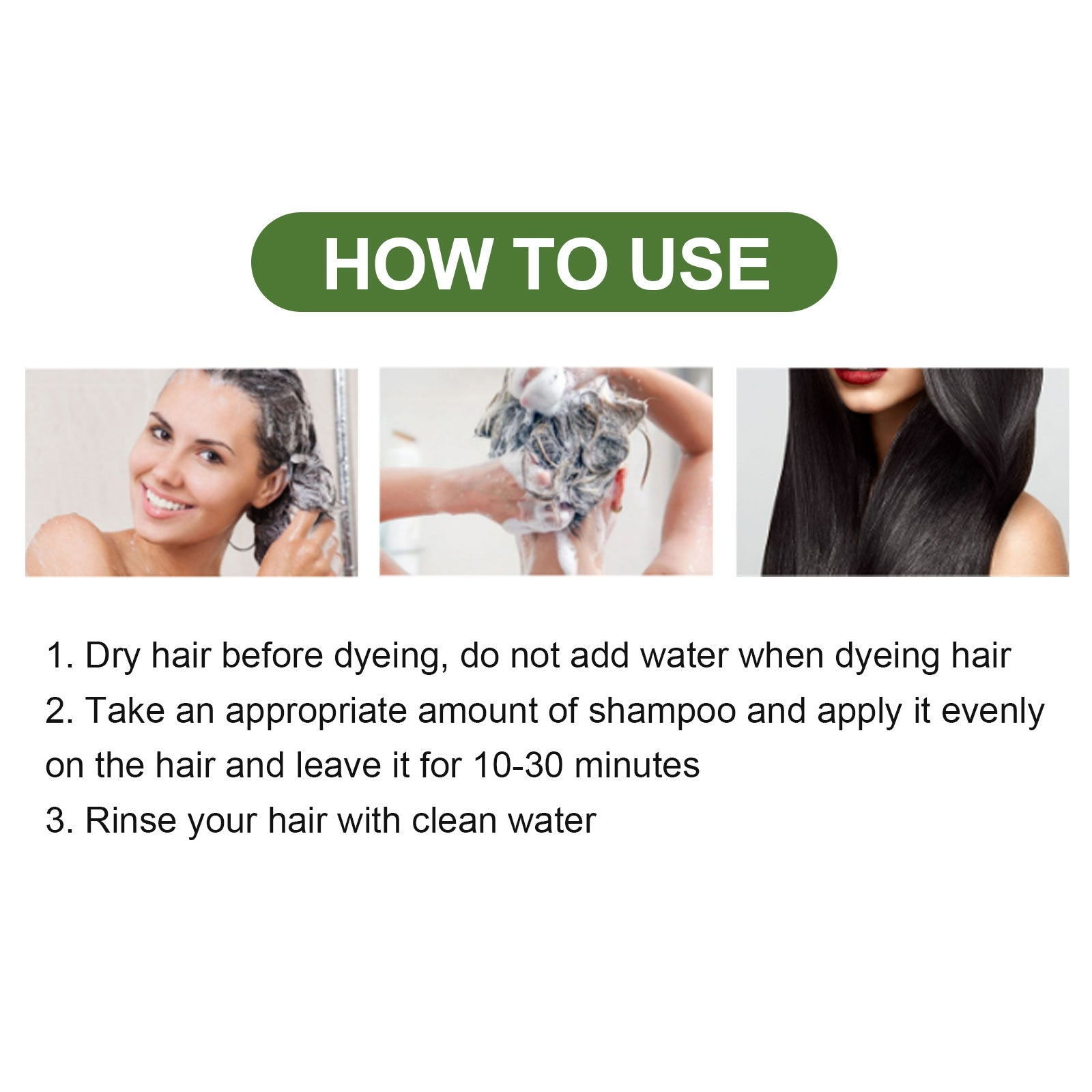 EELHOE Plant Bubble Hair Colour Shampoo — Natural Black, Gentle Formula — product photo 6