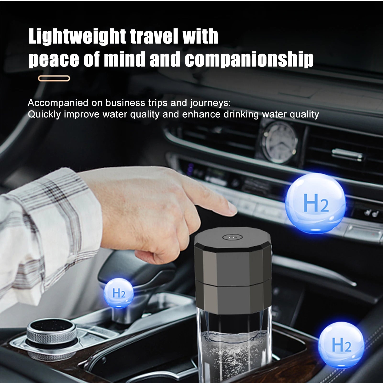 H60 Smart Hydrogen Water Cup — 6000 PPB Portable Electrolysis Mug — product photo 2