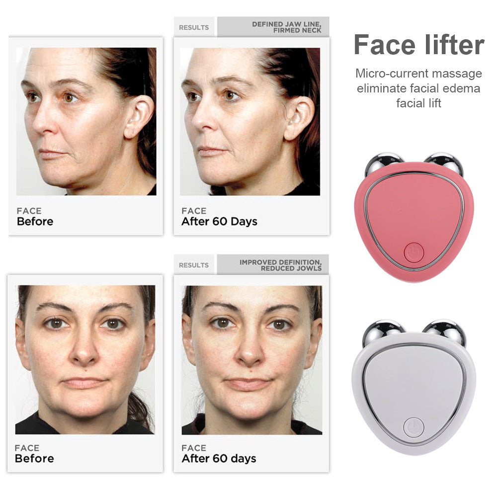 3D Microcurrent Roller Massager — Compact Face & Body Toning Tool — product photo 2
