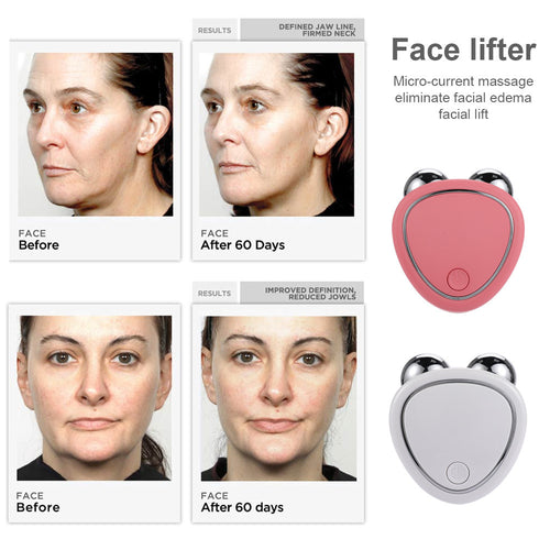 3D Microcurrent Roller Massager — Compact Face & Body Toning Tool — product photo 2