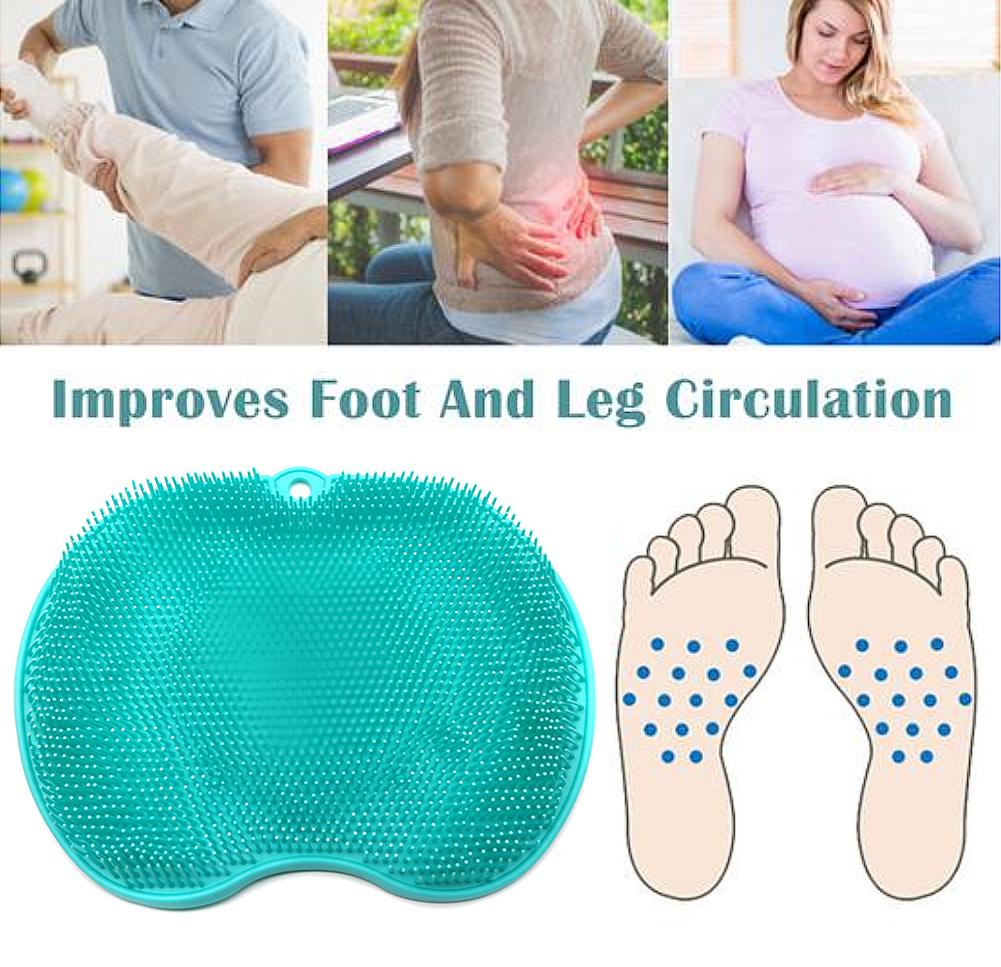 No-Bend Shower Foot Scrubber Mat — Non-Slip Cleaning & Massage Foot Care — product photo 4