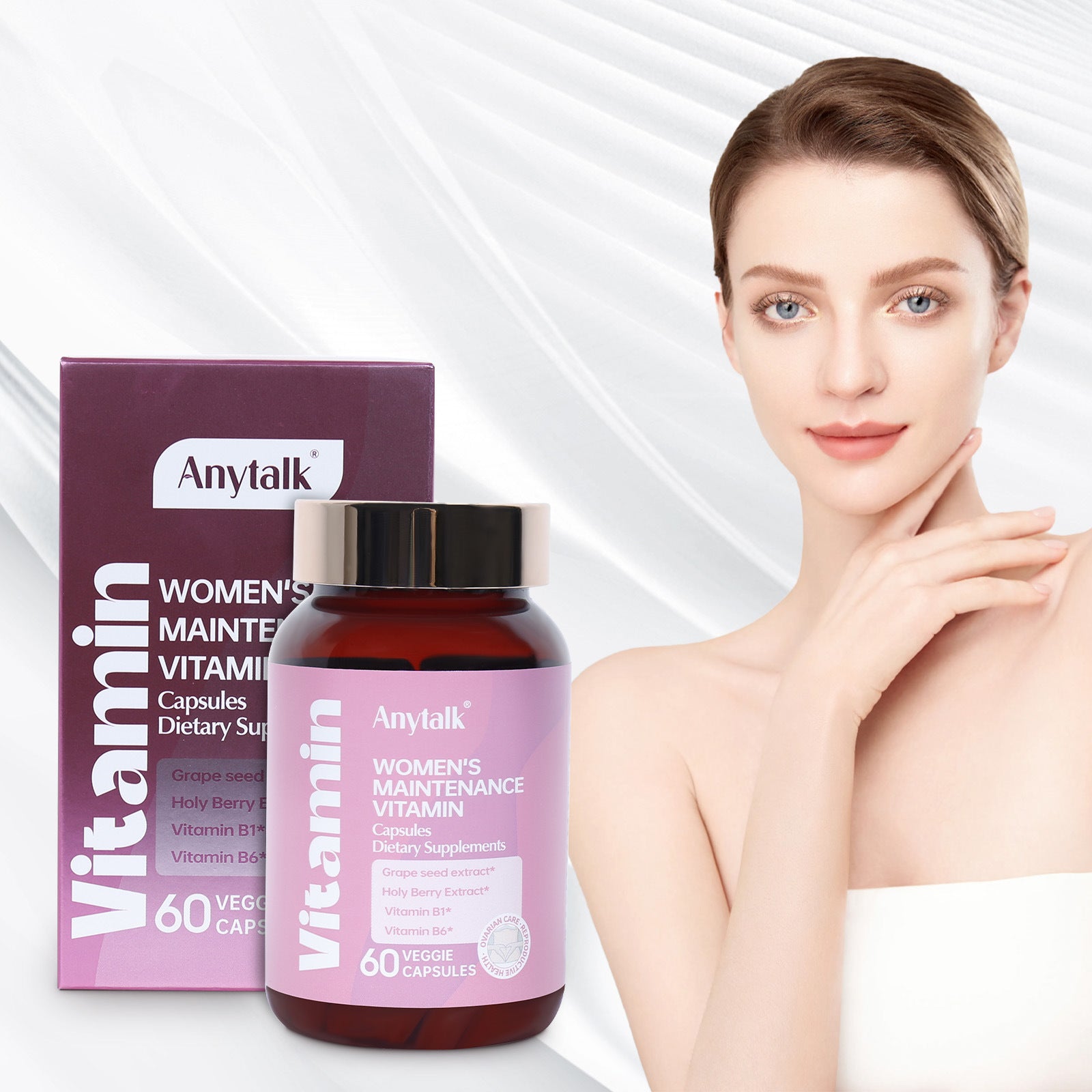 Women's Beauty Vitamin Capsules — Skin-First Daily Nutrition 60ct — product photo 2