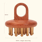 Copper Wood Therapy Massage Comb — Meridian Gua Sha Scalp & Body Tool — product photo 6