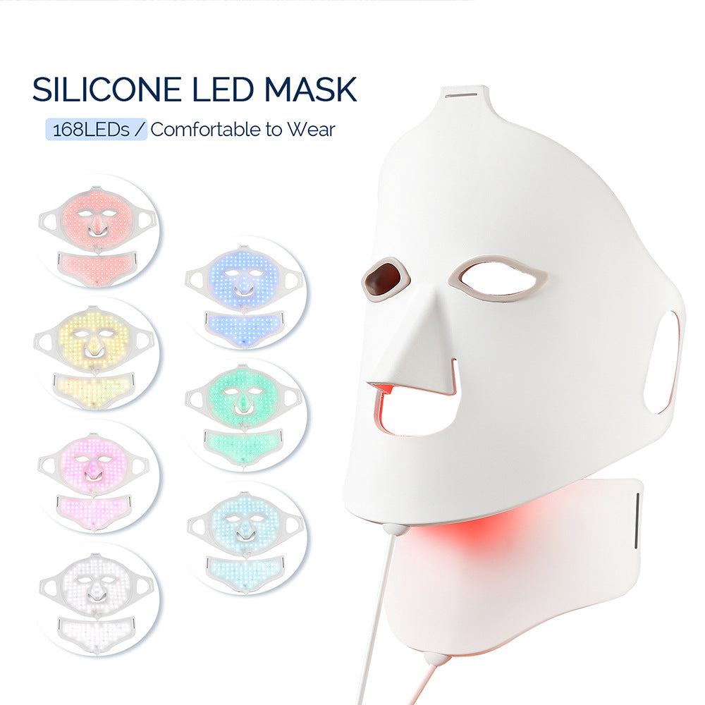 LED Photon Silicone Face Mask — Red & Blue Light Therapy Beauty Device — product photo 5