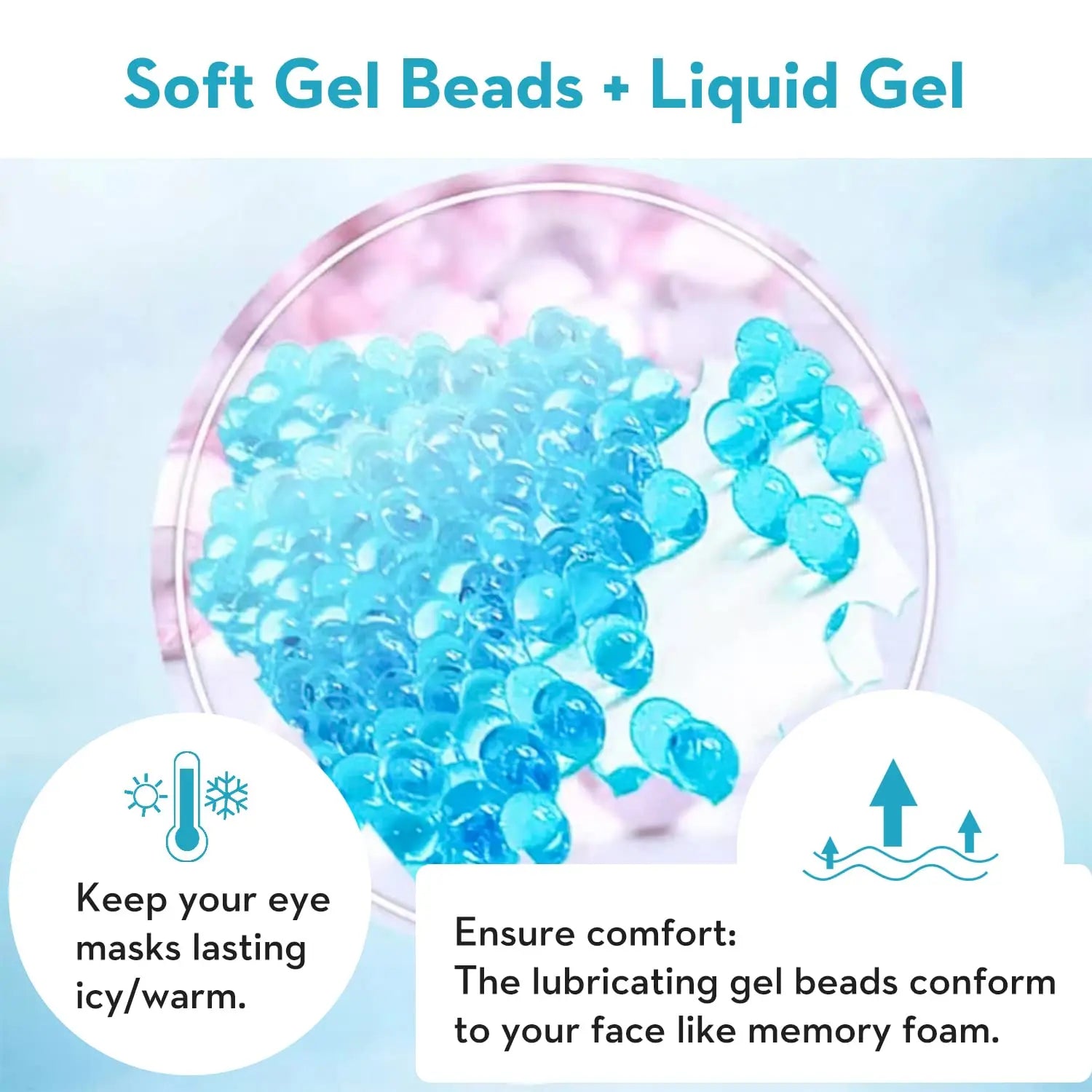Cooling Gel Bead Eye Mask — Reusable Cold Compress for Puffy Eyes — product photo 4
