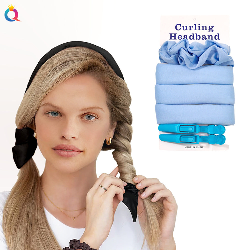 Heatless Curling Band — No-Heat Overnight Big-Wave Hair Curler