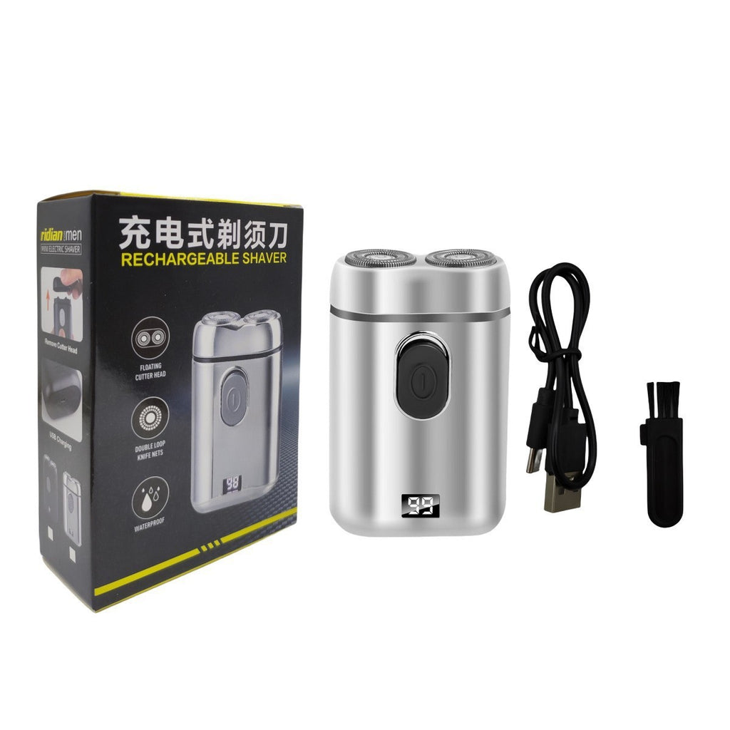 Portable Double-Head Electric Shaver — Rechargeable Travel Grooming Device — product photo 4
