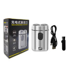 Portable Double-Head Electric Shaver — Rechargeable Travel Grooming Device — product photo 4