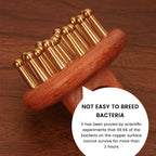 Copper Wood Therapy Massage Comb — Meridian Gua Sha Scalp & Body Tool — product photo 2