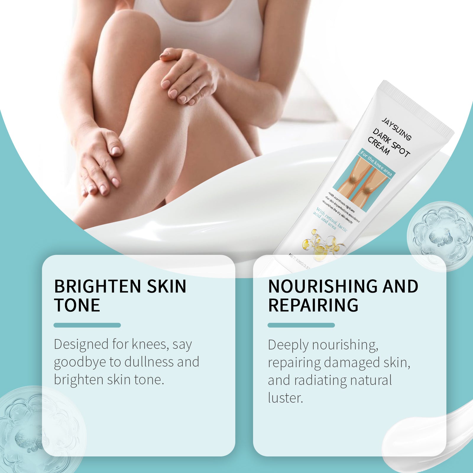 Knee Repair Moisture Cream — Softening Care for Dry, Rough Knees — product photo 2