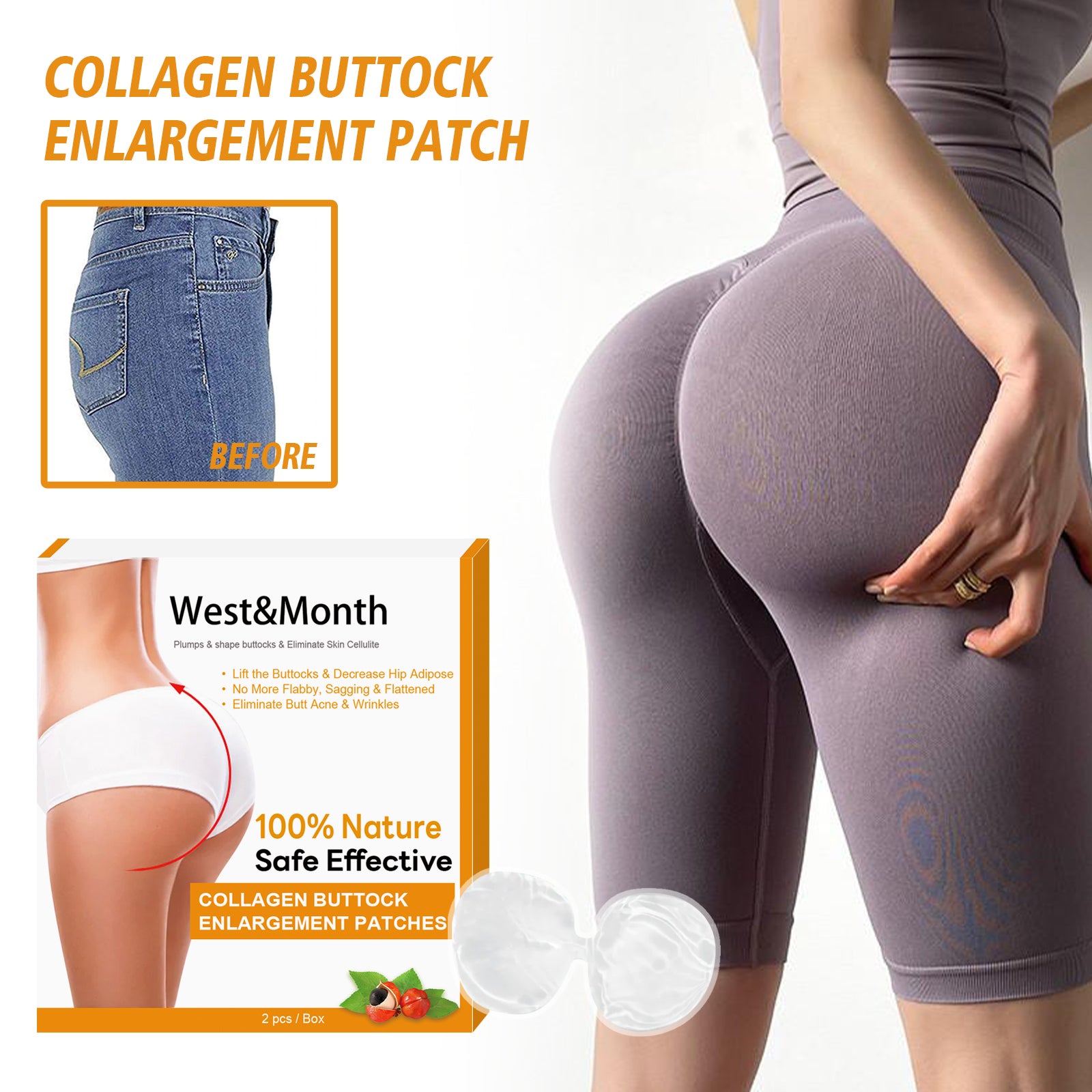West&Month Collagen Lift Cream — Firming Care for Hips & Curves — product photo 2