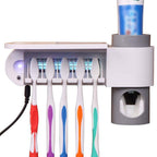 UV Toothbrush Sterilizer & Toothpaste Dispenser — Wall-Mounted Bathroom Cleaner