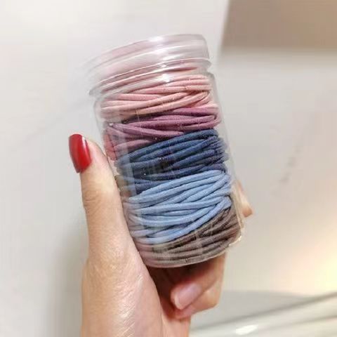 Macaron Hair Ties Set — Soft No-Snag Elastic Bands Hair Accessory — product photo 3