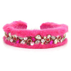 Rhinestone Plush Headband — Sparkle Hair Hoop Accessory — product photo 1