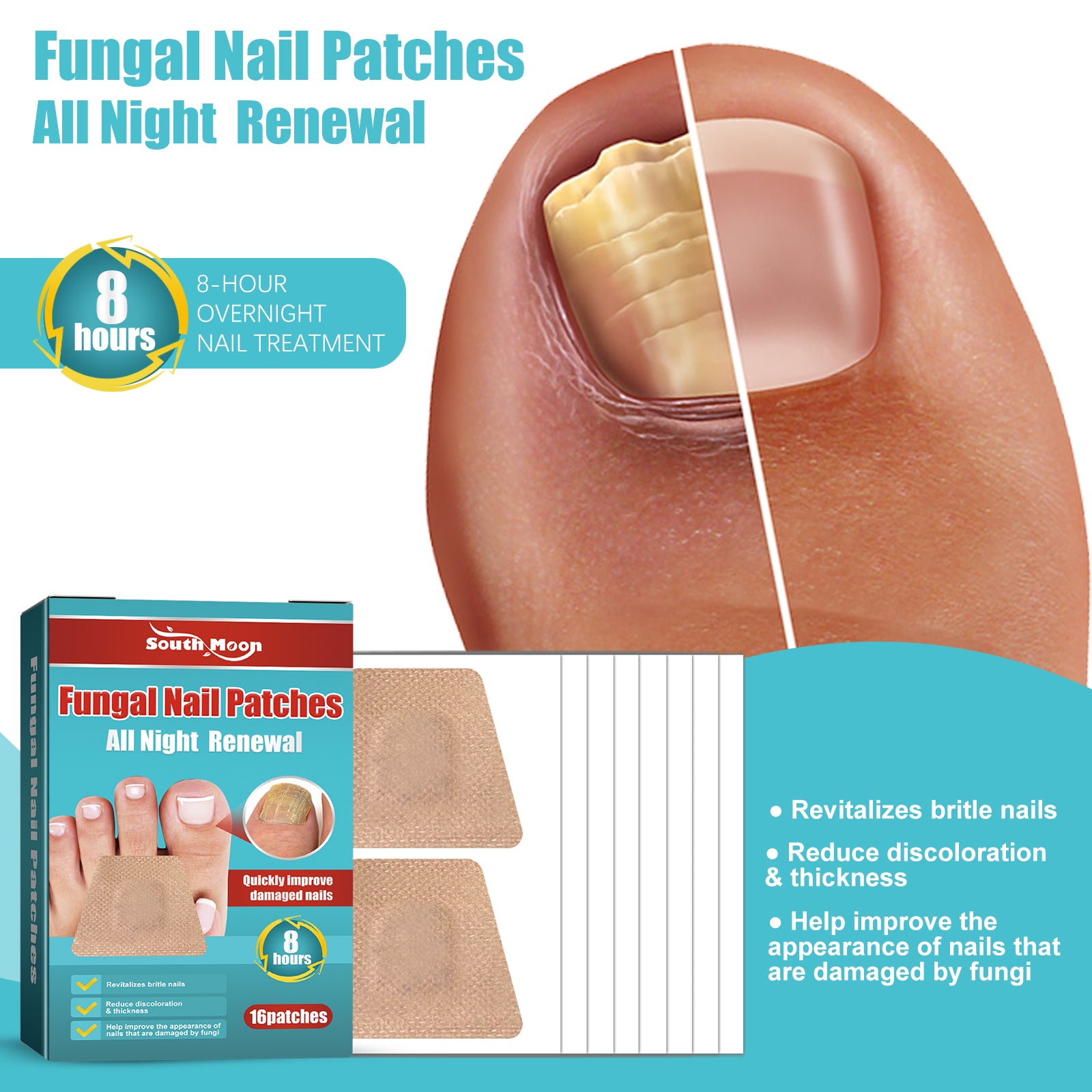 South Moon Overnight Nail Repair Patches — Moisturizing Nail Care — product photo 2