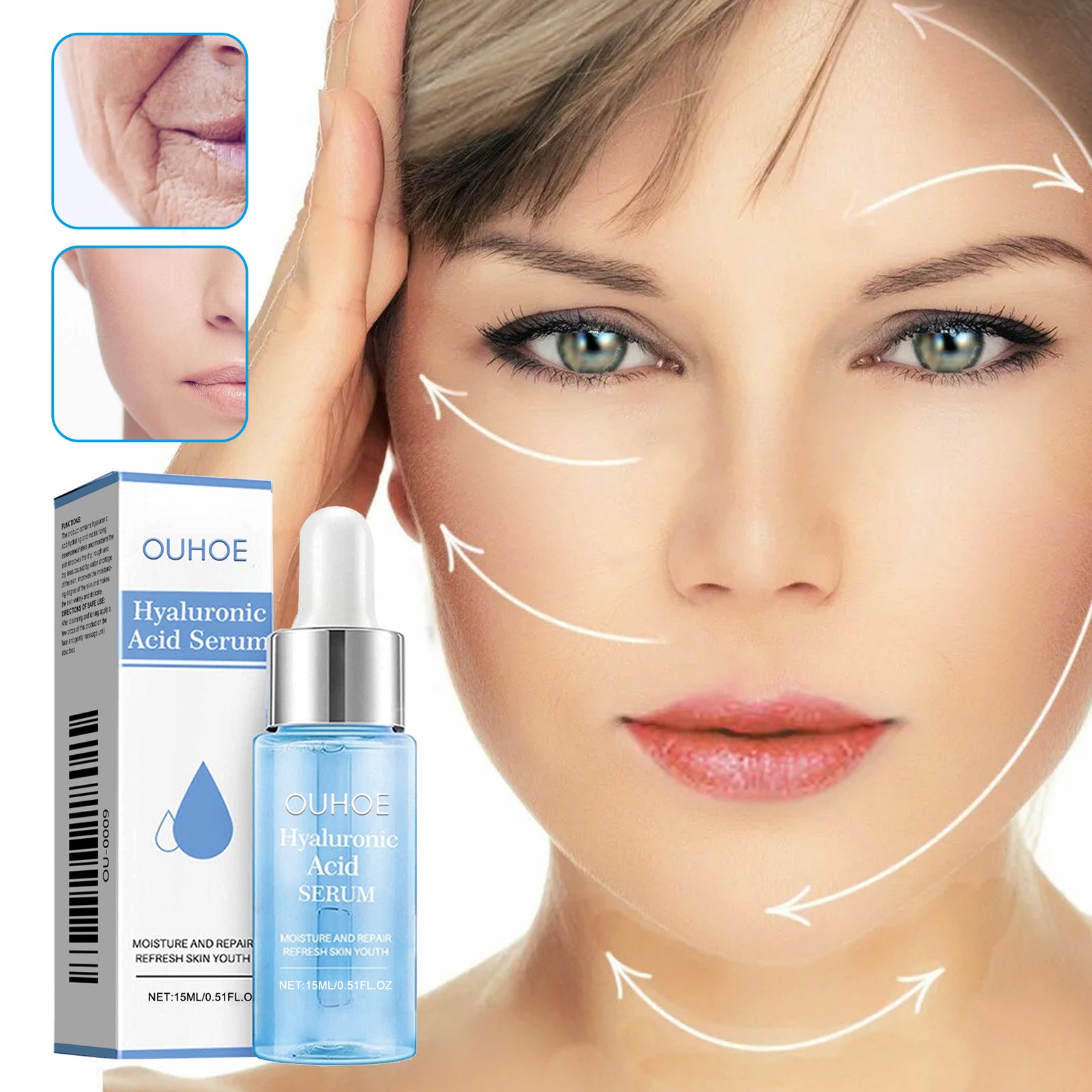 Hyaluronic Acid Firming Serum — Smoothing Hydrating Face Skincare — product photo 3