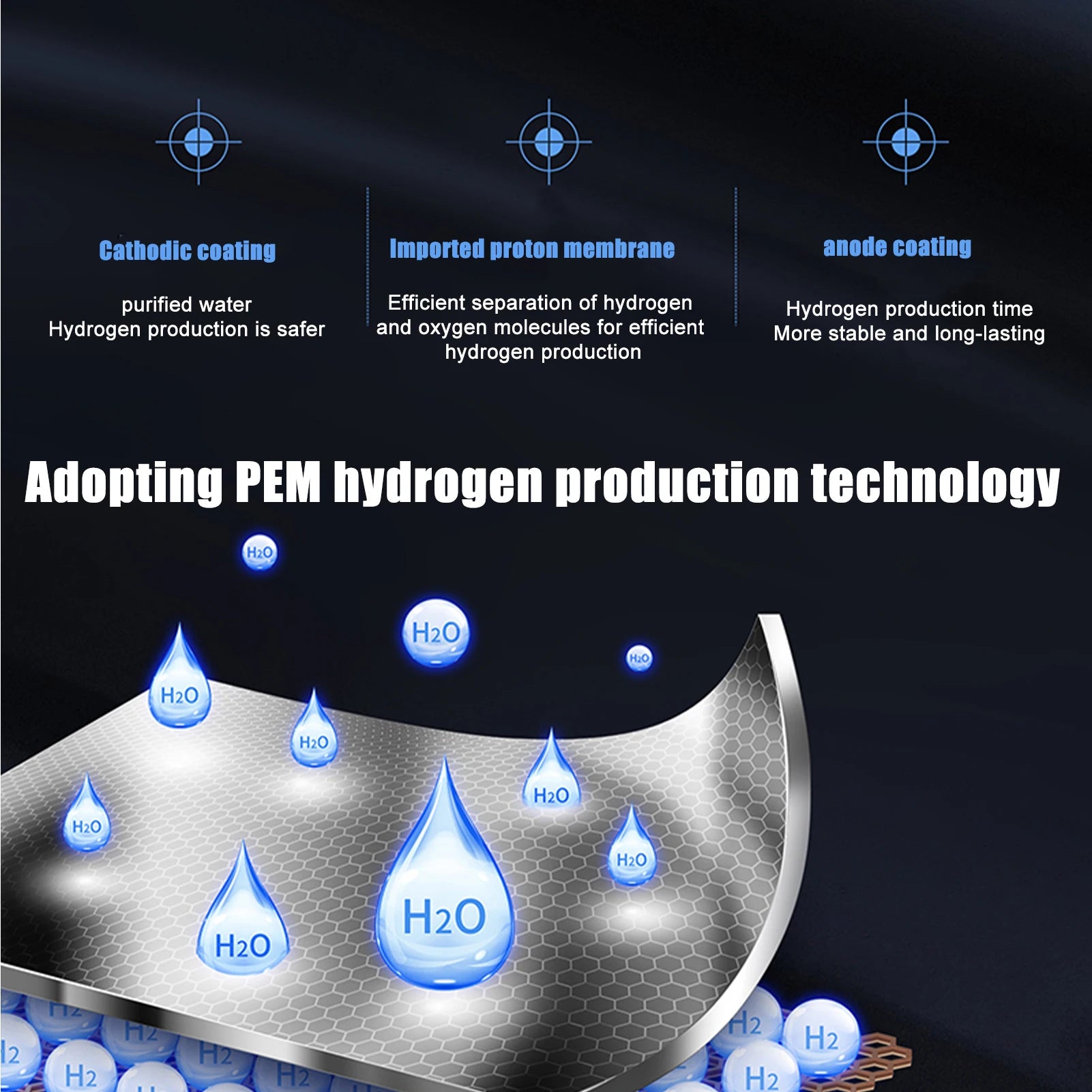 H60 Smart Hydrogen Water Cup — 6000 PPB Portable Electrolysis Mug — product photo 3