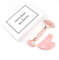 Rose Quartz & Jade Facial Roller Set — Sculpting Massage Beauty Tool — product photo 5