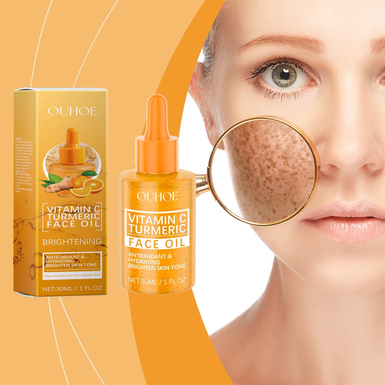 Vitamin C Turmeric Face Oil — Brightening Hydrating Glow Skincare — product photo 3