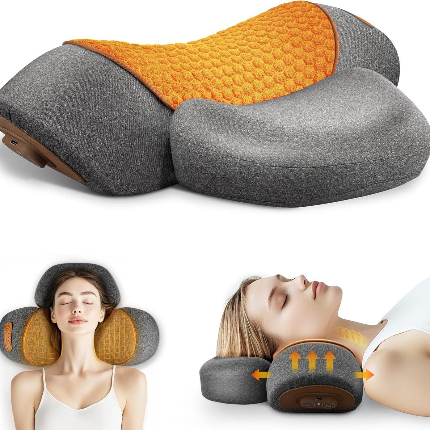 Heated Neck & Shoulder Massage Pillow — Kneading Relaxation Wellness Device — product photo 3