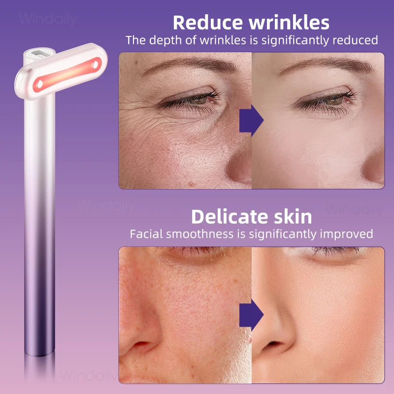 4-in-1 Microcurrent Facial Wand — Red Light, Warmth & Massage Sculpting Device — product photo 5
